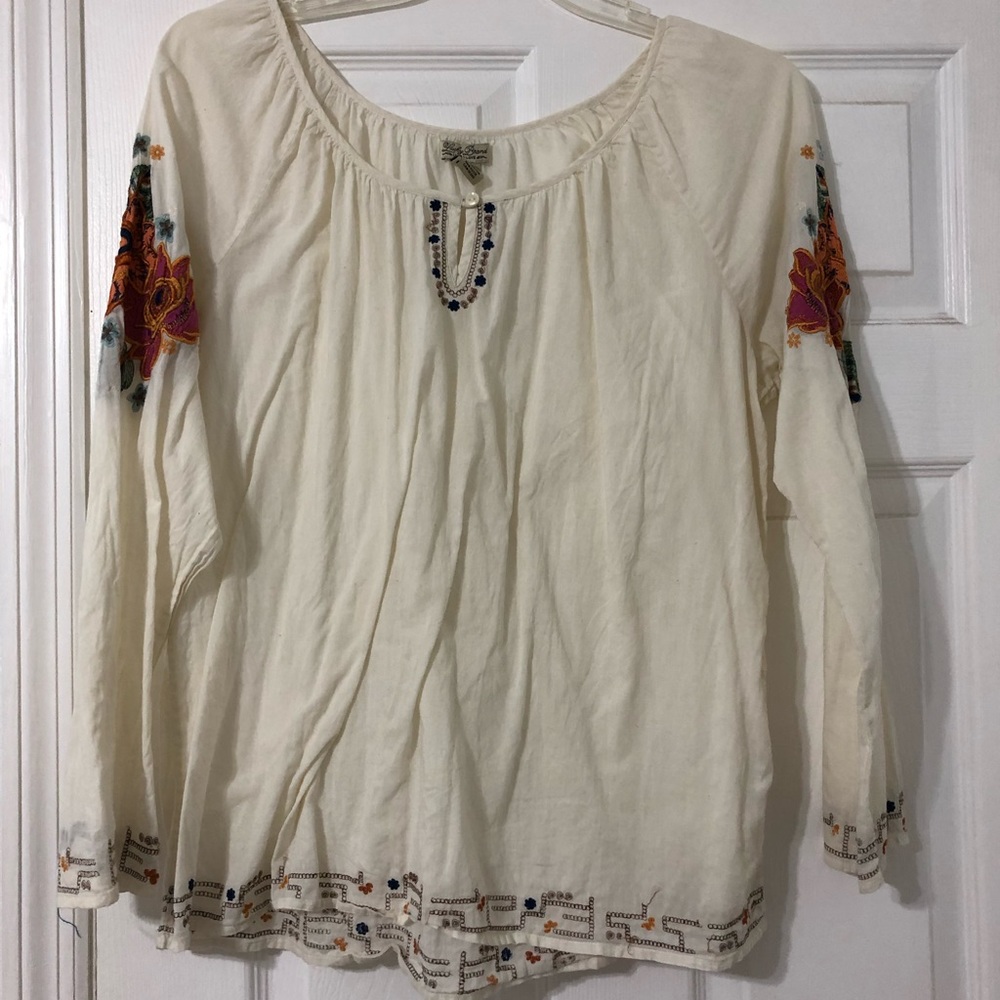 Lucky Brand Embroidered Blouse